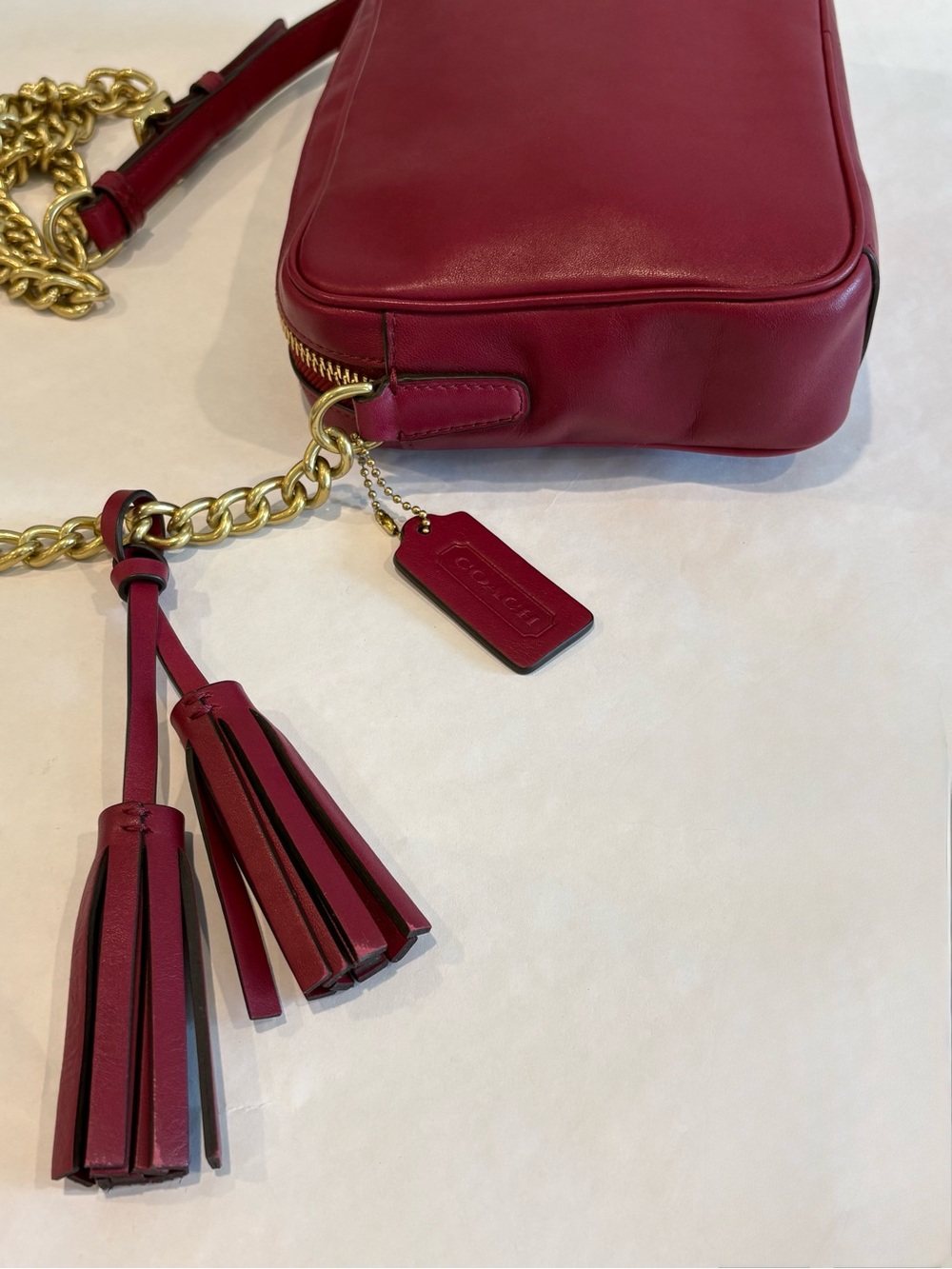 Coach Burgundy/Port Wine Legacy Flight Bag 25362 - Picture 6 of 9